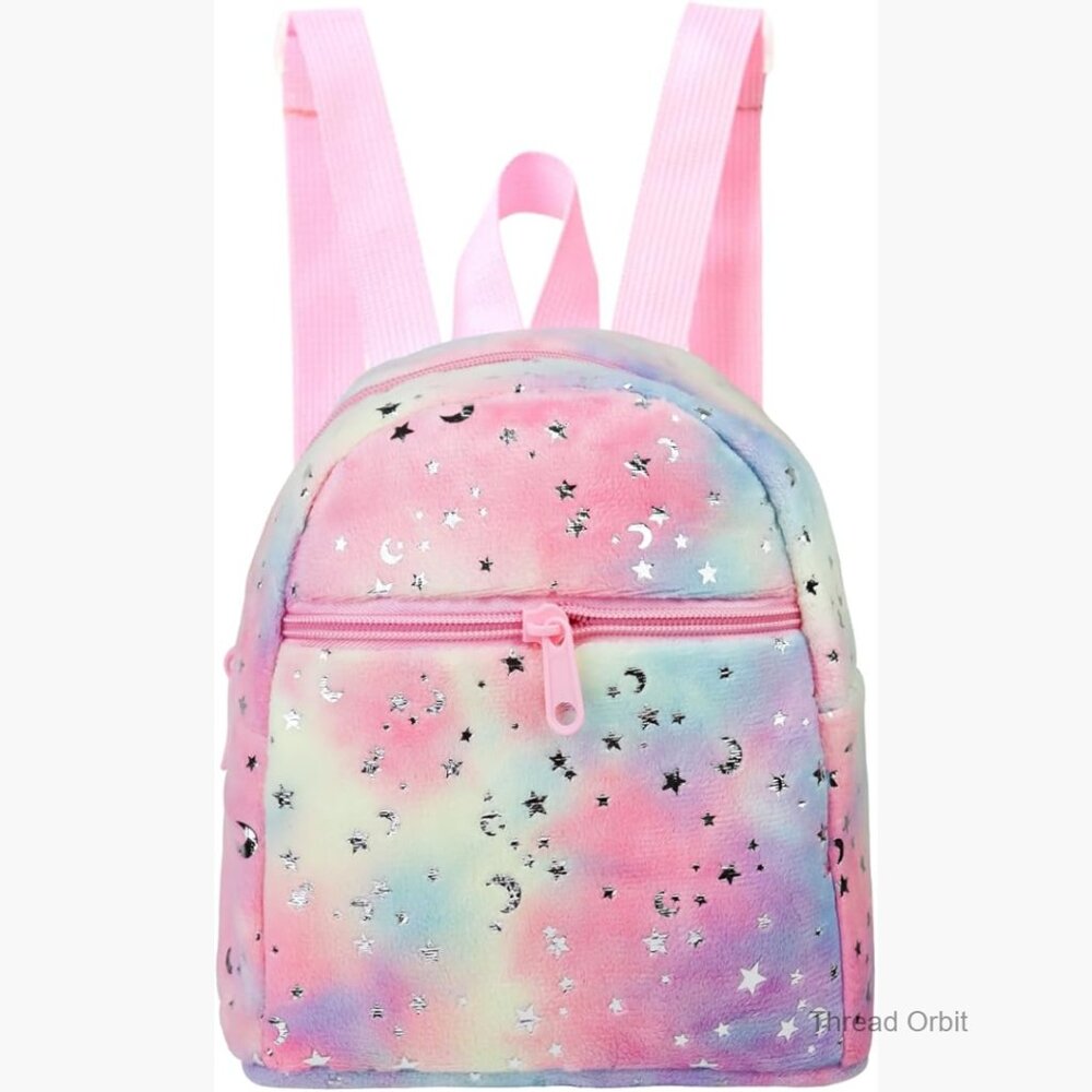 Plush Mini Backpack With Adjustable Strap, Two Co… - image 1